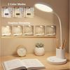LQWELL LED Schreibtischlampe 4 in 1 LED Schreibtischlampe USB Aufladbar, LED fest integriert, 3 Helligkeitsstufen Nachtlicht, 360° Flexibel Stifthalter Tischlampe Studienlampe, mit Telefonhalter,für Heimbüro Bild 2