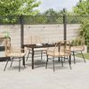 vidaXL Garten Essgruppe 5 pcs Braun Poly-Rattan 3380865 Bild 4