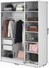 Selsey 'Frame' Kleiderschrank 3-türig mit langer Kleiderstange und Schubladen, weiß 200 x 150 x 57 cm Bild 5