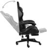 vidaXL Gaming-Stuhl mit Fußstütze Schwarz und Grau Kunstleder 20530 Bild 4