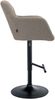 CLP Barhocker Natoma Stoff I Thekenhocker für Bar mit Gepolsterter Sitzfläche,taupe Metall matt schwarz Bild 4