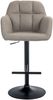 CLP Barhocker Natoma Stoff I Thekenhocker für Bar mit Gepolsterter Sitzfläche,taupe Metall matt schwarz Bild 3