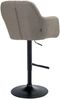 CLP Barhocker Natoma Stoff I Thekenhocker für Bar mit Gepolsterter Sitzfläche,taupe Metall matt schwarz Bild 5