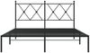 vidaXL Bettgestell mit Kopfteil Metall Schwarz 140x190 cm 376502 Bild 4