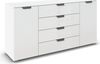 rauch Aditio Box, Kommode, 2-türig, 4 Schubladen, mit Glasfront, mit Softclose-Funktion, Farbe Weiß, BxHxT 160x81x42cm Bild 3