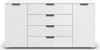 rauch Aditio Box, Kommode, 2-türig, 4 Schubladen, mit Glasfront, mit Softclose-Funktion, Farbe Weiß, BxHxT 160x81x42cm Bild 2