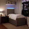 vidaXL Boxspringbett mit Matratze Hellgrau 90x200 cm Samt 3294538 Bild 4