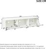 Merax 180cm TV-Schrank mit 3 Klapptüren, lowboard, TV-Ständer, Kabinett, Wohnzimmerschrank, geeignet für Fernseher um die 80 Zoll, großer Stauraum, weiß Bild 4