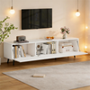Merax 180cm TV-Schrank mit 3 Klapptüren, lowboard, TV-Ständer, Kabinett, Wohnzimmerschrank, geeignet für Fernseher um die 80 Zoll, großer Stauraum, weiß Bild 2