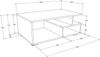 VCM Beistelltisch & Couchtisch Sulas 918603 Weiß H. 40 x B. 80 x T. 50 cm Bild 5