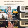 Dripex Schminktisch Schminktisch mit Spiegel, LED und Schubladen, weiß/braun Bild 3