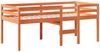 vidaXL Hochbett mit Dach Wachsbraun 75x190 cm Massivholz Kiefer 3282063 Bild 5