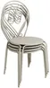 Vente-unique - GUERMANTES Garden dining set Metall Beige - B 47 cm80 cm x H 90 cm71 cm x L 43 cm80 cm Bild 5