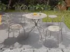 Vente-unique - GUERMANTES Garden dining set Metall Beige - B 47 cm80 cm x H 90 cm71 cm x L 43 cm80 cm Bild 1