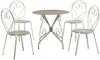 Vente-unique - GUERMANTES Garden dining set Metall Beige - B 47 cm80 cm x H 90 cm71 cm x L 43 cm80 cm Bild 2