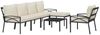 vidaXL 7-tlg. Garten-Lounge-Set mit Sandfarbigen Kissen Stahl 3187957 Bild 3