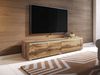 TV-Lowboard Stone 140, mit weißer LED Beleuchtung, Farbe: Wotan Bild 2
