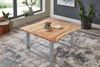 Couchtisch Baumkante massiv Akazie naturfarben 80 x 80 cm silber BILLY 72626498 Bild 3