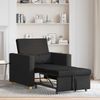 vidaXL Ausziehbare Schlafcouch Einzel Schwarz 90 x 165 x 87 cm Stoff 42002686 Bild 3