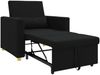 vidaXL Ausziehbare Schlafcouch Einzel Schwarz 90 x 165 x 87 cm Stoff 42002686 Bild 4