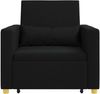 vidaXL Ausziehbare Schlafcouch Einzel Schwarz 90 x 165 x 87 cm Stoff 42002686 Bild 5