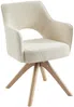Vente-unique - KONYA Stuhl Stoff Beige - B 61,5 cm x H 79,5 cm x L 57 cm Bild 4