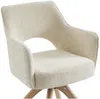 Vente-unique - KONYA Stuhl Stoff Beige - B 61,5 cm x H 79,5 cm x L 57 cm Bild 5