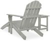 vidaXL Adirondack-Gartenstuhl mit Fußstütze & Tisch Tannenholz Grau 315930 Bild 4