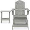 vidaXL Adirondack-Gartenstuhl mit Fußstütze & Tisch Tannenholz Grau 315930 Bild 2