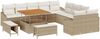 vidaXL Gartensofa-set mit Kissen mit Speicher 13 pcs Beige Poly Rattan 3364656 Bild 2