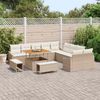 vidaXL Gartensofa-set mit Kissen mit Speicher 13 pcs Beige Poly Rattan 3364656 Bild 3