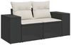 vidaXL 10-tlg. Garten-Sofagarnitur mit Kissen Schwarz Poly Rattan 3223085 Bild 3