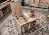 Truhe Mango 76x51x46 whitewash lackiert RAILWAY #334 Bild 4