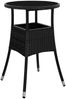 vidaXL Gartentisch Ø60x75 cm Hartglas und Poly Rattan Schwarz 310598 Bild 2
