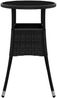 vidaXL Gartentisch Ø60x75 cm Hartglas und Poly Rattan Schwarz 310598 Bild 4