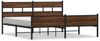 vidaXL Metallbett ohne Matratze Braun Eichen-Optik 193x203 cm 3308519 Bild 2