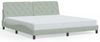 vidaXL Bettgestell ohne Matratze Hellgrau 200x200 cm Samt 3207941 Bild 2