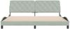 vidaXL Bettgestell ohne Matratze Hellgrau 200x200 cm Samt 3207941 Bild 5