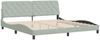 vidaXL Bettgestell ohne Matratze Hellgrau 200x200 cm Samt 3207941 Bild 3