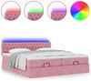 vidaXL Ottoman-Bett mit Matratzen & LEDs Rosa 180x200 cm Samt 3312946 Bild 5