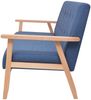 vidaXL 3-Sitzer-Sofa Stoff Blau [244656] Bild 3