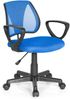 hjh OFFICE 725100 Kinder- und Jugenddrehstuhl KIDDY CD Netzstoff Blau höhenverstellbarer Schreibtischstuhl mit Armlehnen Bild 3