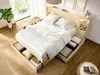 Vente-unique - LARONIA Bett Holz, Platte Beige - B 233,5 cm x H 104,1 cm x L 228,5 cm Bild 2