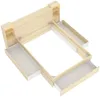Vente-unique - LARONIA Bett Holz, Platte Beige - B 233,5 cm x H 104,1 cm x L 228,5 cm Bild 5