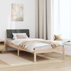 vidaXL Bettgestell Braun und Dunkelgrau 90 x 190 cm Massivholz Kiefer 878645 Bild 4