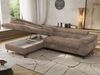 MKS Möbel 'Pablo L-Form' Ecksofa mit Schlaffunktion, verstellbare Kopfstützen, Braun, Cordstoff, T25 Topper, Links Bild 3
