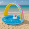 SunClub Planschbecken Einhorn mit Regenbogendach Ø 95 x 80 cm mit Spielzeug und aufblasbarem Boden Bild 2