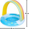 SunClub Planschbecken Einhorn mit Regenbogendach Ø 95 x 80 cm mit Spielzeug und aufblasbarem Boden Bild 5