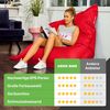 Green Bean® 2er Set XXL Sitzsack inkl. Poufmit mit EPS-Perlen - Riesensitzsack 140x180 Liege-Kissen Bean-Bag - Rot Bild 5