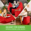Green Bean® 2er Set XXL Sitzsack inkl. Poufmit mit EPS-Perlen - Riesensitzsack 140x180 Liege-Kissen Bean-Bag - Rot Bild 3